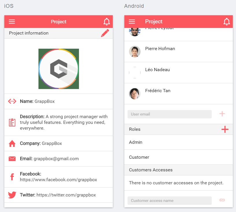 GrappBox Project View